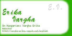 erika vargha business card